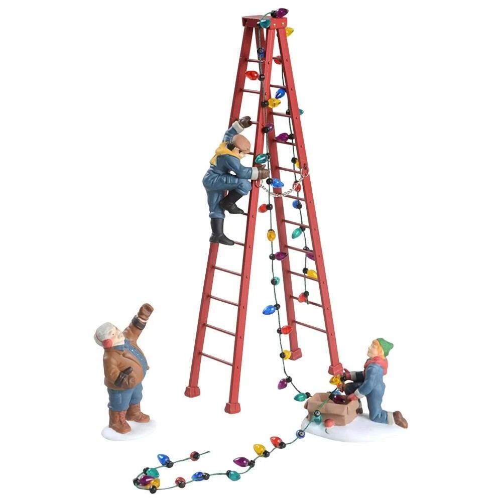 2001 Dept 56 Town Tree Trimmers, Christmas In The City, Red Ladder